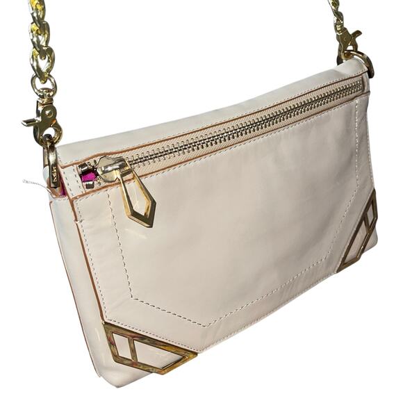 Botkier Shoulder Bag Chain Deco Strap Convertible Purse Leather - Picture 10 of 13